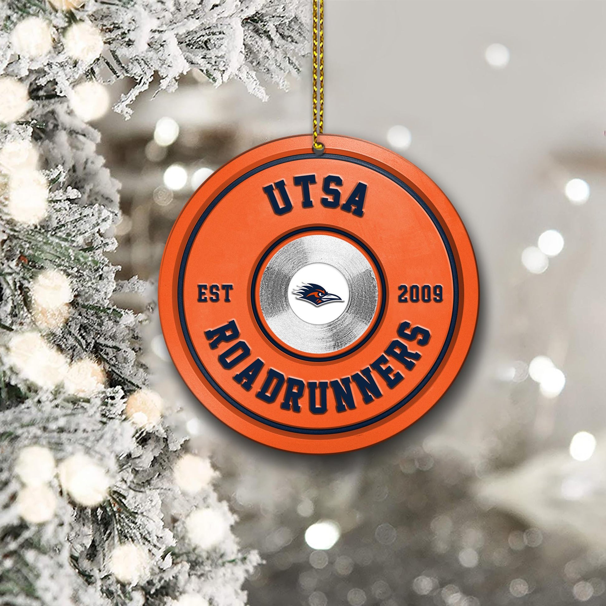 UTSA Roadrunners Fitness Circle Aluminium Ornament 2 Side Trending New Arrivals H52883 ETUG311023