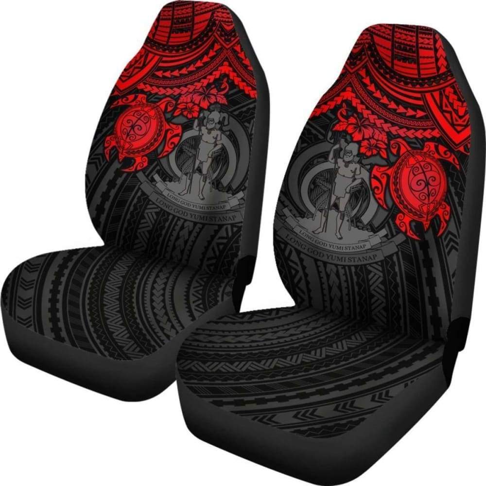 Vanuatu Polynesian Car Seat Covers - Red Turtle - Amazing Car Decoration