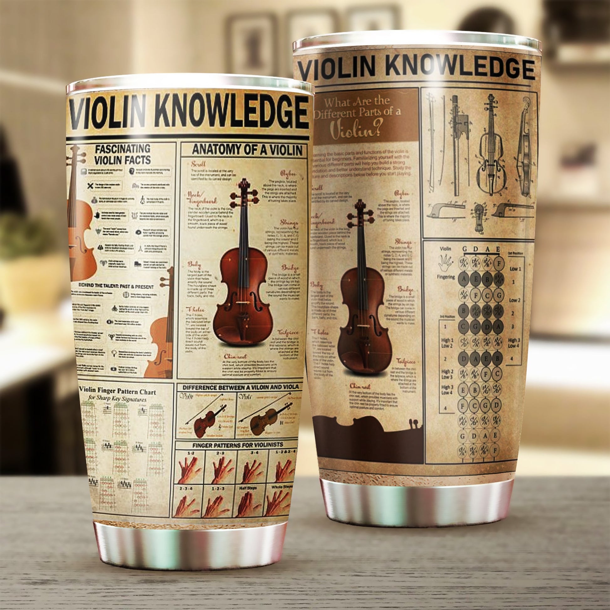 Violin Tumbler, Gift for Music Lovers, Violin Lovers - TB395PA - BMGifts (formerly Best Memorial Gifts)