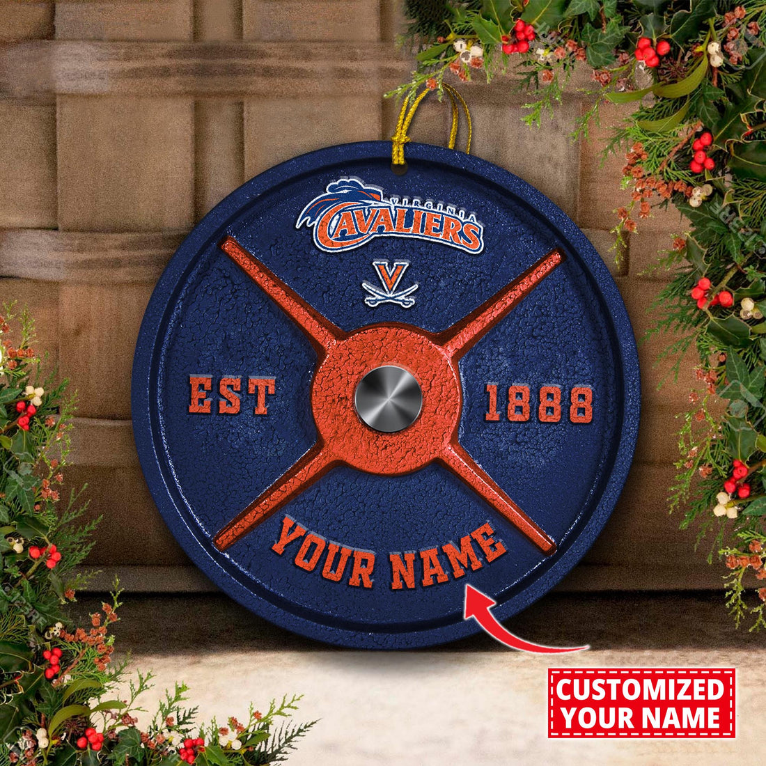 Virginia Cavaliers Fitness Circle Aluminium Custom Ornament 2 Side Trending New Arrivals H52884 ETUG311023
