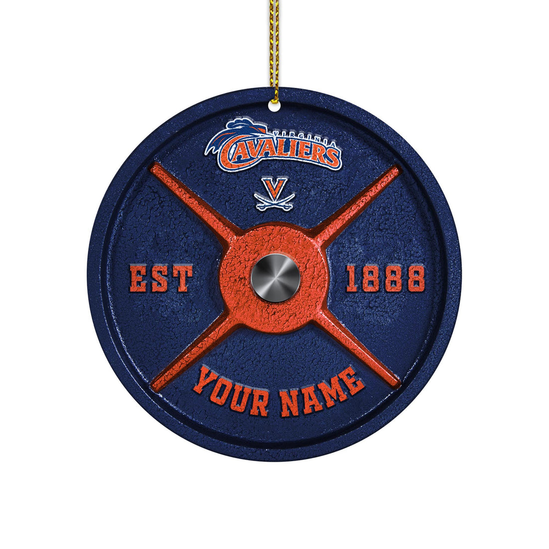 Virginia Cavaliers Fitness Circle Aluminium Custom Ornament 2 Side Trending New Arrivals H52884 ETUG311023