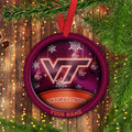 Virginia Tech Hokies Circle Aluminium Custom Ornament 2 Side Trending New Arrivals H52912 ETUG311023