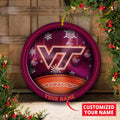 Virginia Tech Hokies Circle Aluminium Custom Ornament 2 Side Trending New Arrivals H52912 ETUG311023