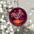 Virginia Tech Hokies Circle Aluminium Custom Ornament 2 Side Trending New Arrivals H52912 ETUG311023