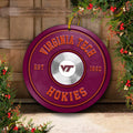 Virginia Tech Hokies Fitness Circle Aluminium Ornament 2 Side Trending New Arrivals H52883 ETUG311023