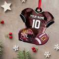 Washington Commanders 2 Layered Piece Wooden Ornament Custom Name And Number, Sport Team Ornament, Sport Gifts ETRG-52175