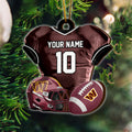 Washington Commanders 2 Layered Piece Wooden Ornament Custom Name And Number, Sport Team Ornament, Sport Gifts ETRG-52175