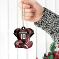 Washington Commanders 2 Layered Piece Wooden Ornament Custom Name And Number, Sport Team Ornament, Sport Gifts ETRG-52175