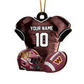 Washington Commanders 2 Layered Piece Wooden Ornament Custom Name And Number, Sport Team Ornament, Sport Gifts ETRG-52175