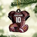 Washington Commanders 2 Layered Piece Wooden Ornament Custom Name And Number, Sport Team Ornament, Sport Gifts ETRG-52175