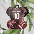 Washington Commanders 2 Layered Piece Wooden Ornament Custom Name And Number, Sport Team Ornament, Sport Gifts ETRG-52175