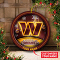 Washington Commanders Circle Aluminium Custom Ornament 2 Side Trending New Arrivals H52912 ETUG311023
