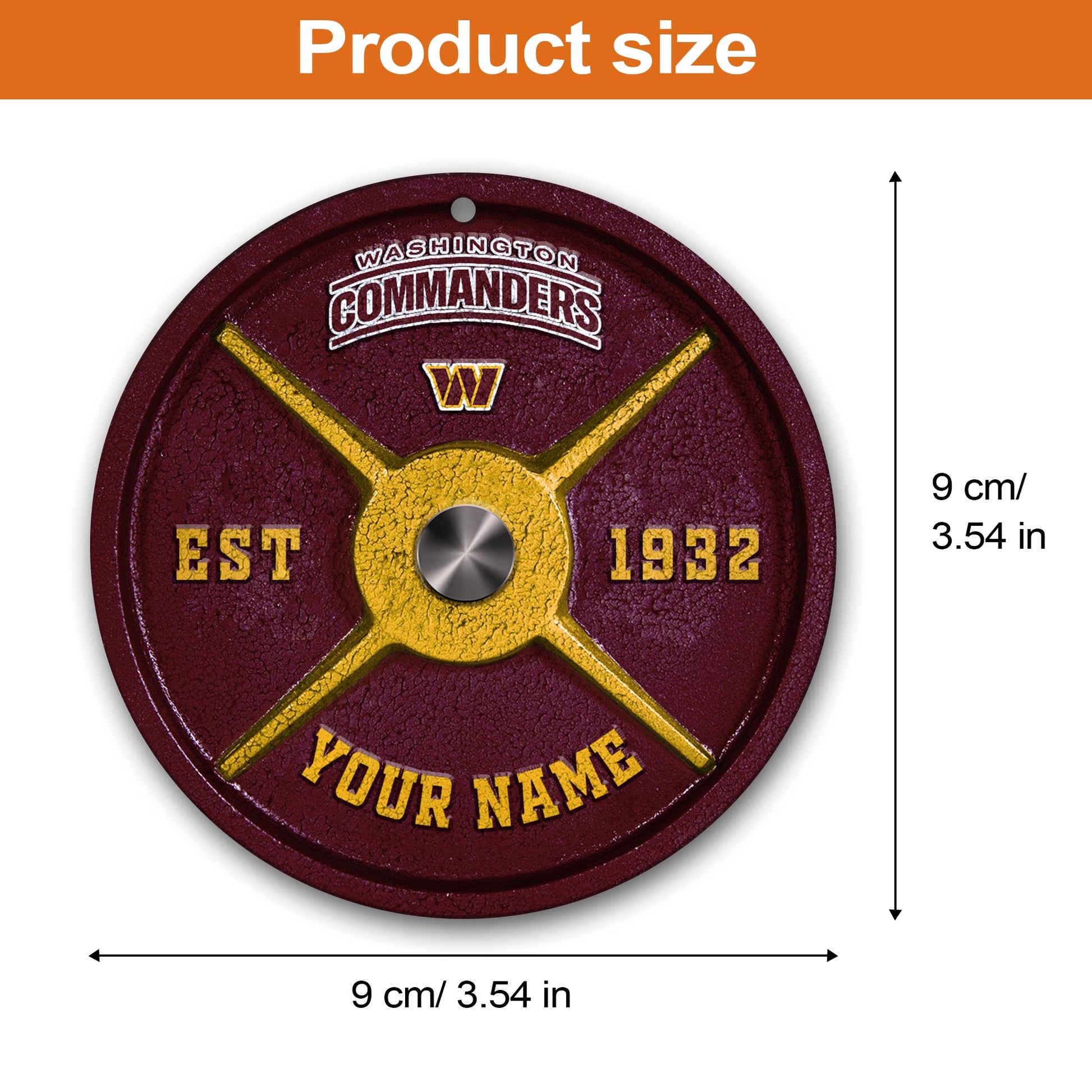 Washington Commanders Fitness Circle Aluminium Custom Ornament 2 Side Trending New Arrivals H52884 ETUG311023