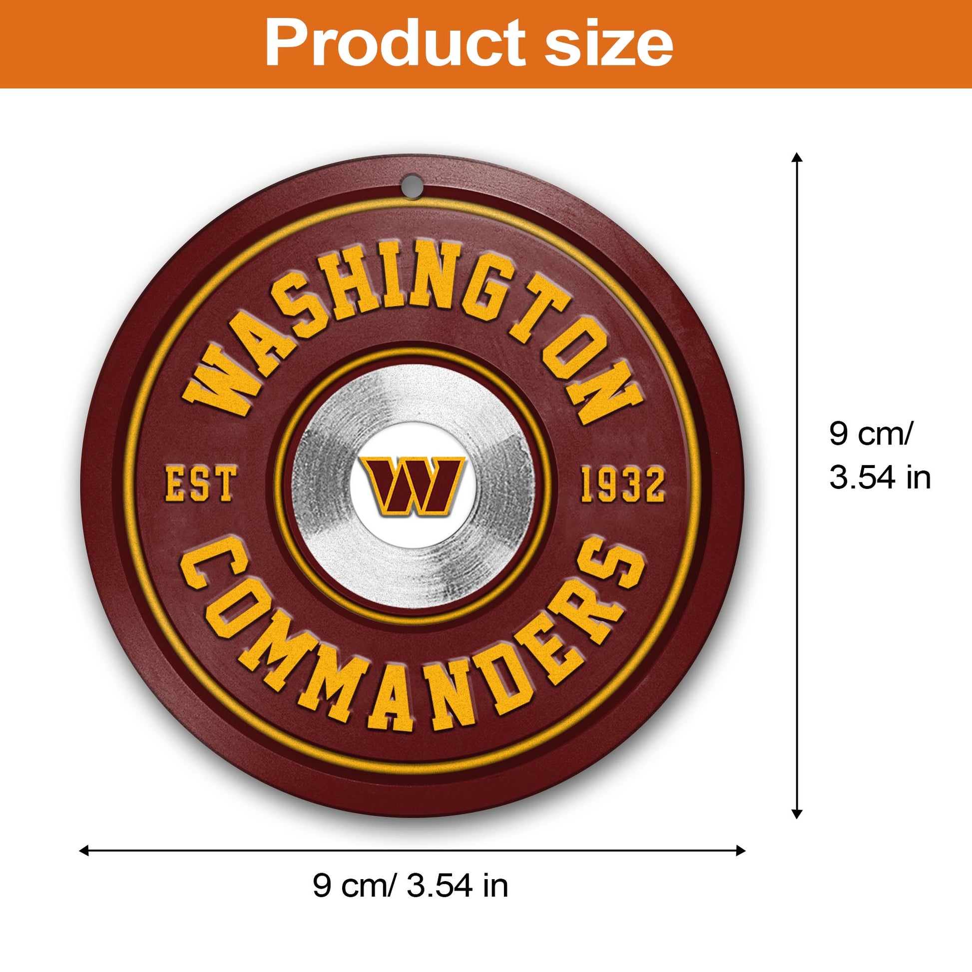 Washington Commanders Fitness Circle Aluminium Ornament 2 Side Trending New Arrivals H52883 ETUG311023
