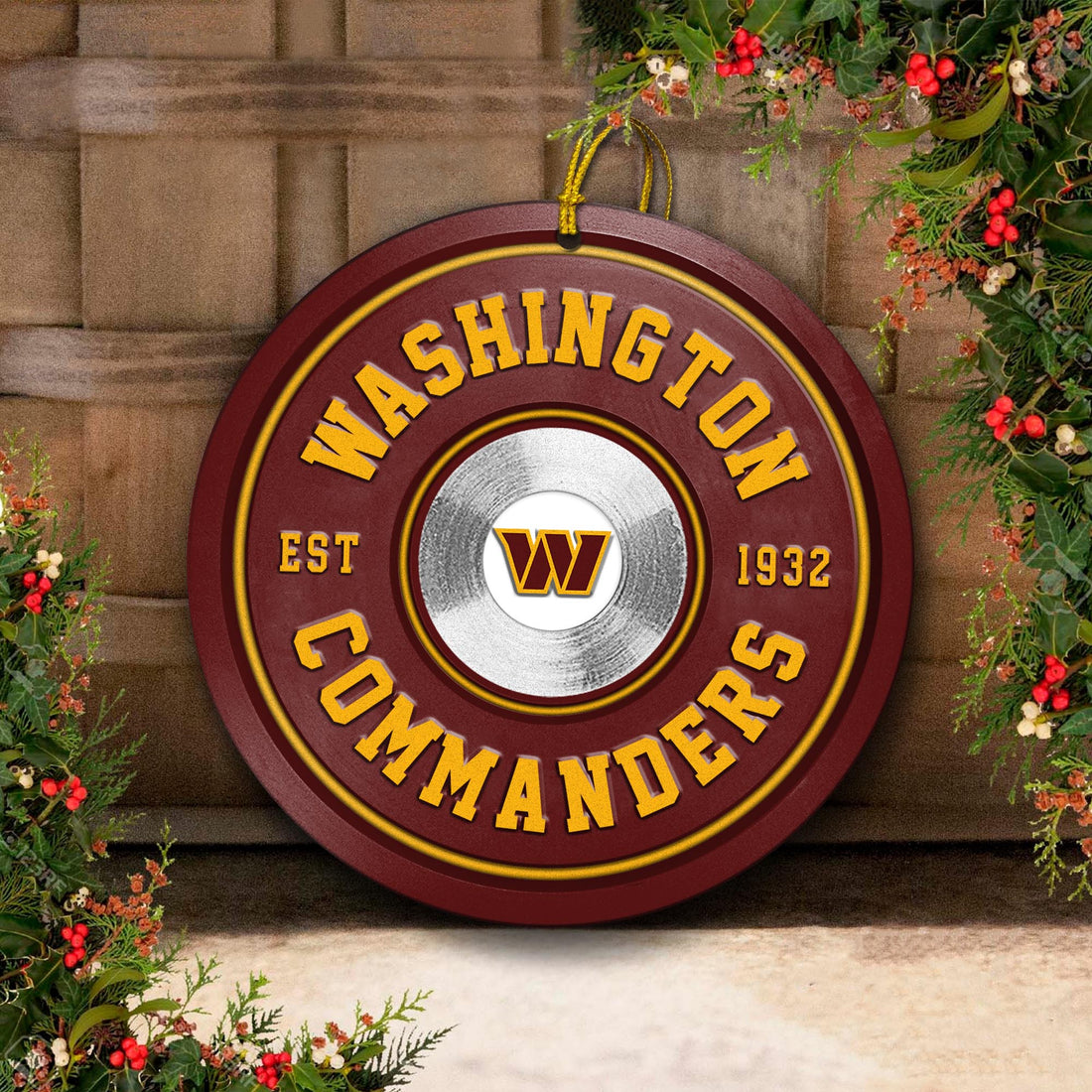 Washington Commanders Fitness Circle Aluminium Ornament 2 Side Trending New Arrivals H52883 ETUG311023