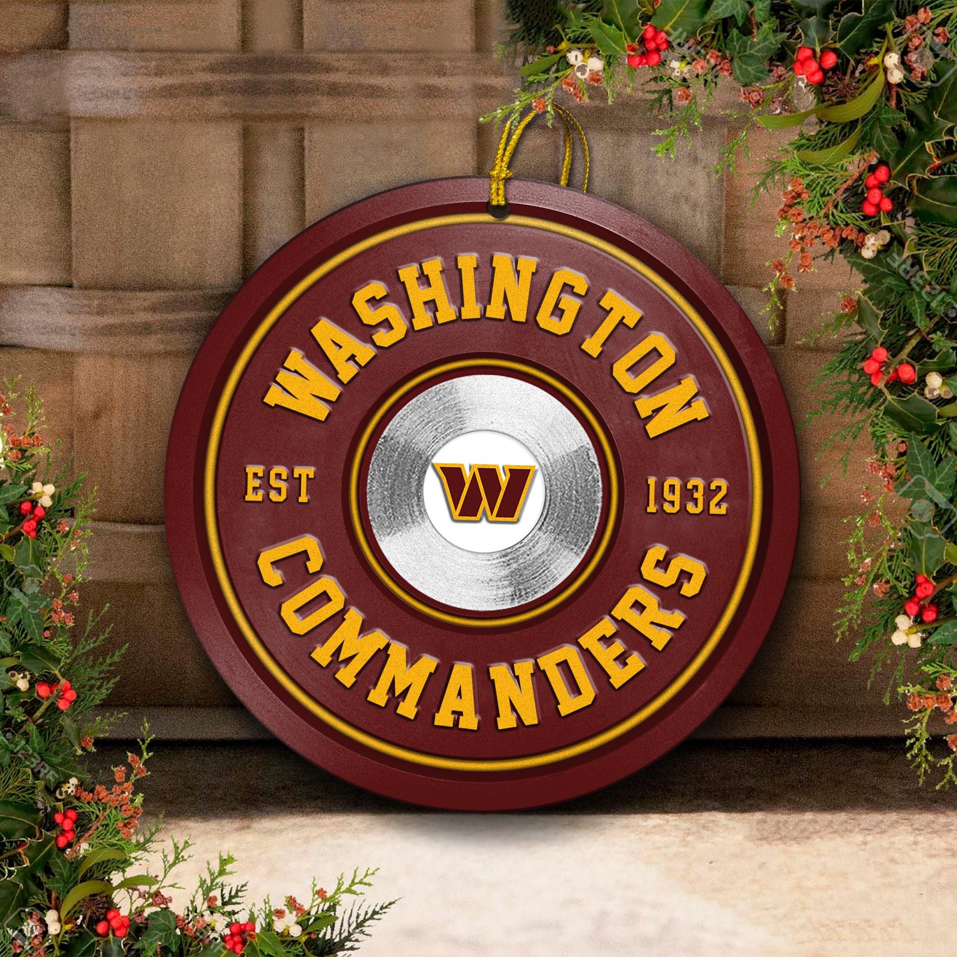 Washington Commanders Fitness Circle Aluminium Ornament 2 Side Trending New Arrivals H52883 ETUG311023