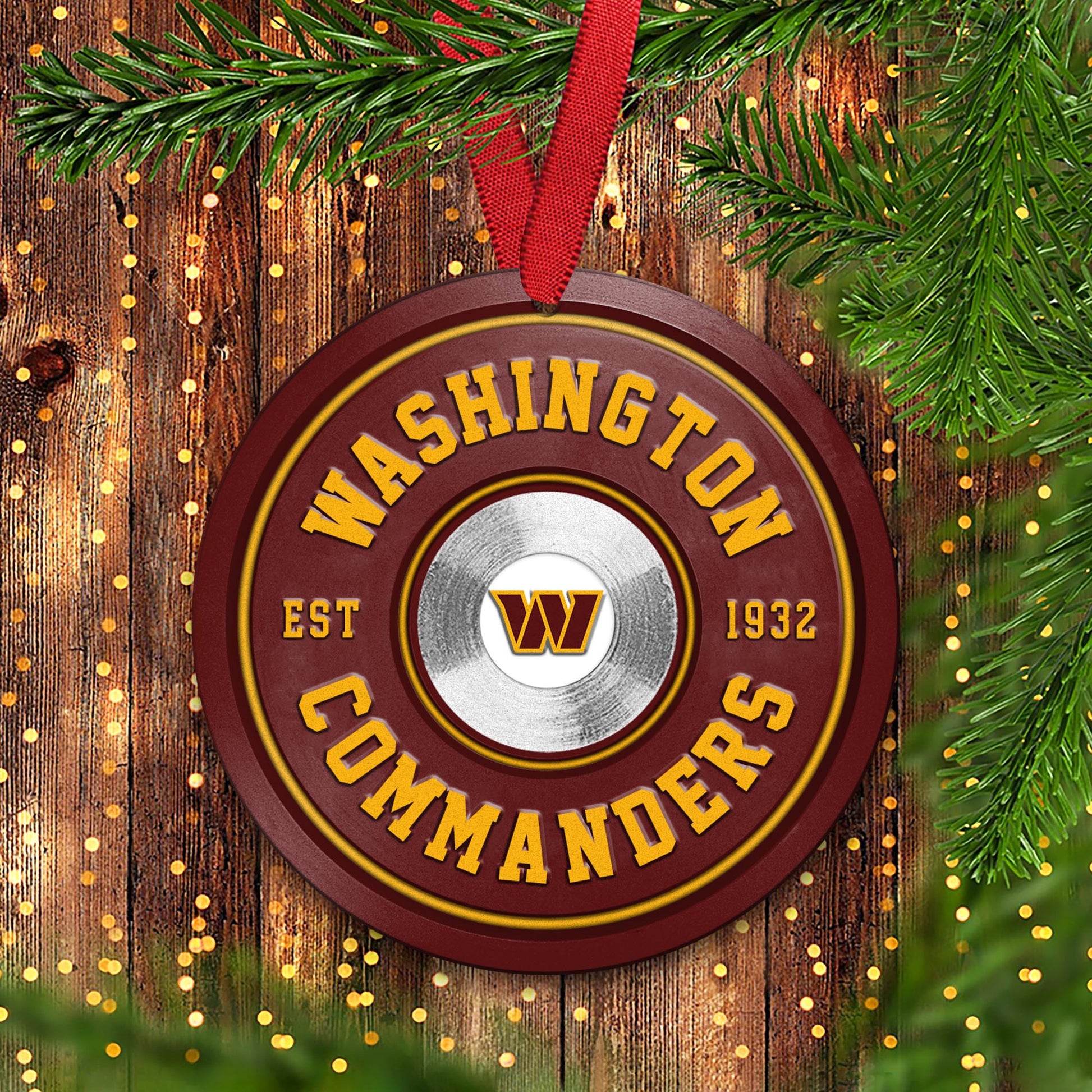 Washington Commanders Fitness Circle Aluminium Ornament 2 Side Trending New Arrivals H52883 ETUG311023