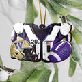 Washington Huskies 3 Layered Piece Wooden Ornament Custom Your Name And Number, Sport Ornament, Fan Gifts, Hanging Decorations ETRG-51982