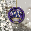 Washington Huskies Circle Aluminium Custom Ornament 2 Side Trending New Arrivals H52912 ETUG311023