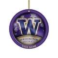 Washington Huskies Circle Aluminium Custom Ornament 2 Side Trending New Arrivals H52912 ETUG311023