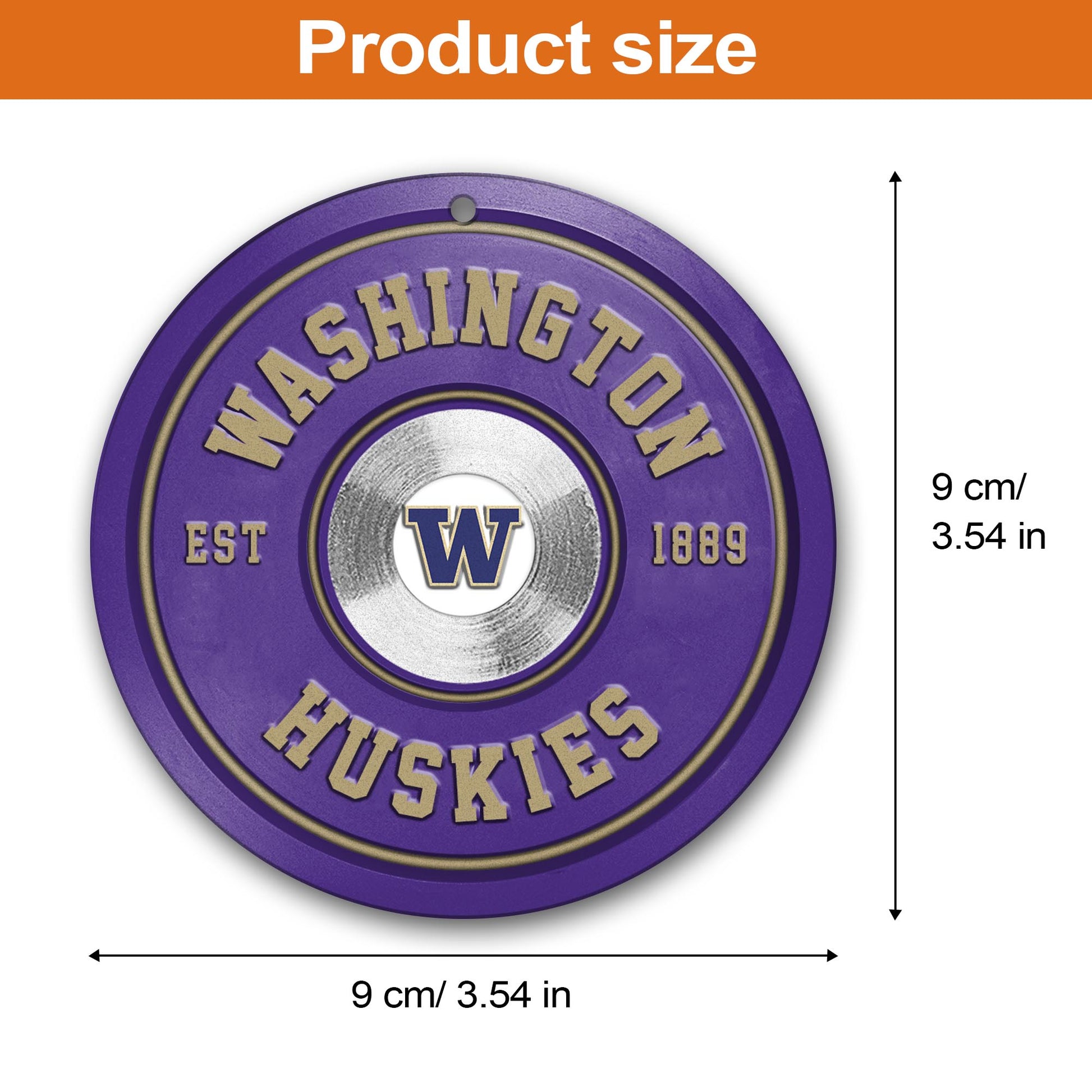 Washington Huskies Fitness Circle Aluminium Ornament 2 Side Trending New Arrivals H52883 ETUG311023