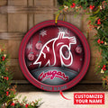 Washington State Cougars Circle Aluminium Custom Ornament 2 Side Trending New Arrivals H52912 ETUG311023