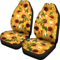 Watercolor Sunflower Pattern Print Universal Fit Car Seat Covers GearFrost