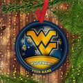 West Virginia Mountaineers Circle Aluminium Custom Ornament 2 Side Trending New Arrivals H52912 ETUG311023