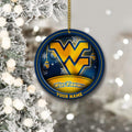 West Virginia Mountaineers Circle Aluminium Custom Ornament 2 Side Trending New Arrivals H52912 ETUG311023