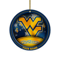 West Virginia Mountaineers Circle Aluminium Custom Ornament 2 Side Trending New Arrivals H52912 ETUG311023