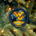 West Virginia Mountaineers Circle Aluminium Custom Ornament 2 Side Trending New Arrivals H52912 ETUG311023