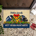 West Virginia Mountaineers Doormat Personalized Your Name, Sport Team Doormat, Christmas Gifts For Football Fan, Home Decor ETHY-52726