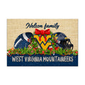 West Virginia Mountaineers Doormat Personalized Your Name, Sport Team Doormat, Christmas Gifts For Football Fan, Home Decor ETHY-52726