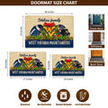West Virginia Mountaineers Doormat Personalized Your Name, Sport Team Doormat, Christmas Gifts For Football Fan, Home Decor ETHY-52726