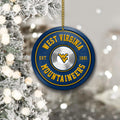 West Virginia Mountaineers Fitness Circle Aluminium Ornament 2 Side Trending New Arrivals H52883 ETUG311023