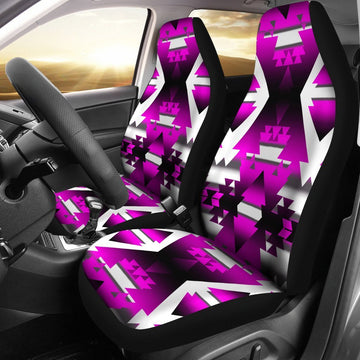 White Pink Aztec Triangle Universal Fit Car Seat Covers