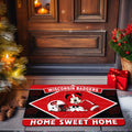 Wisconsin Badgers Doormat, Sport Team And MK Doormat, FootBall Fan Gifts