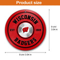 Wisconsin Badgers Fitness Circle Aluminium Ornament 2 Side Trending New Arrivals H52883 ETUG311023