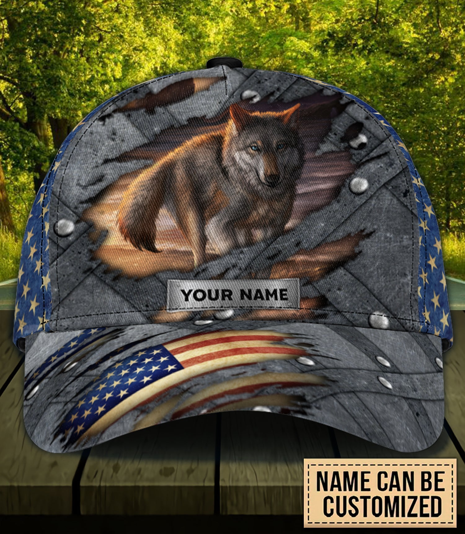 Personalized Wolf Classic Cap, Personalized Gift for Wolf Lovers - CP626PS06 - BMGifts