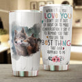 Wolf Tumbler, Gift for Couples, Husband, Wife, Parents, Lovers, Gift for Wolf Lovers 20 OZ car mug cup