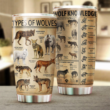 Wolf Tumbler, Gift for Wolf Lovers 20 OZ Car Cup Cap