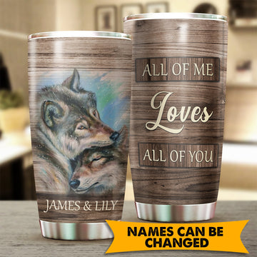 Personalized Wolf Tumbler, Personalized Gift for Wolf Lovers