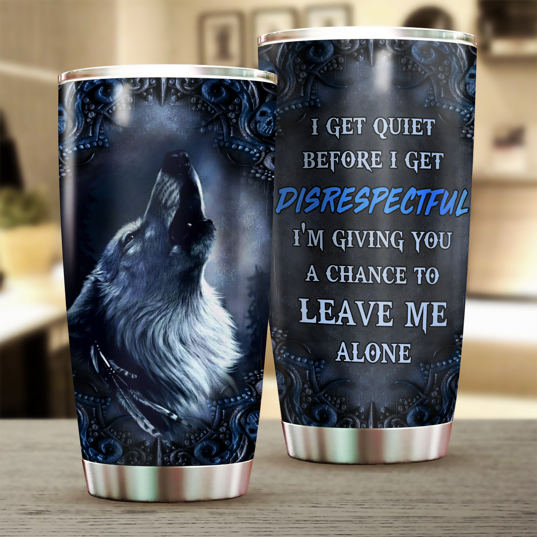Wolf Tumbler, Gift for Wolf Lovers 20 OZ Car Mug Cup
