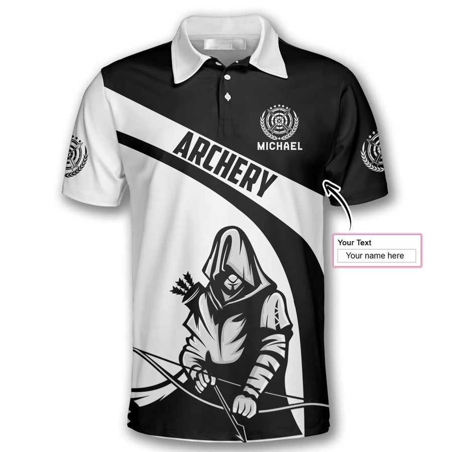 I Play Archery Because I Like It Custom Archery Shirts for Men, Custom Archery Shirts for Team, Men's Archery Polo Shirts