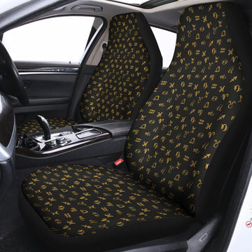 Zodiac Astrological Signs Pattern Print Universal Fit Car Seat Covers