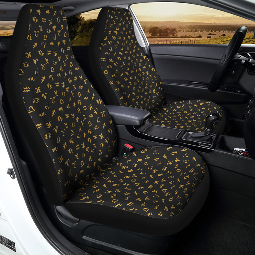 Zodiac Astrological Signs Pattern Print Universal Fit Car Seat Covers