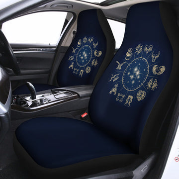 Zodiac Astrology Symbols Print Universal Fit Car Seat Covers