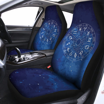 Zodiac Signs Wheel Print Universal Fit Car Seat Covers