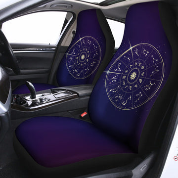 Zodiac Symbols Wheel Print Universal Fit Car Seat Covers